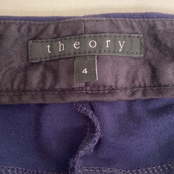 THEORY Rosamon Classical Skinny Stretch Riding Pant Navy with Black Accent 4 - Picture 6 of 11